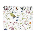 Love & Peace Floral Poster — Botanical Bird Wall Art (Rolled Poster)