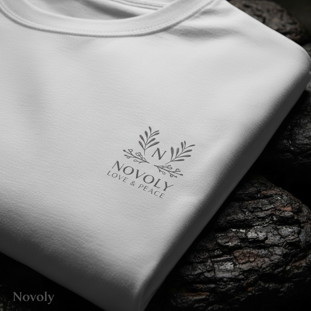 White T-Shirt Logo Close-up